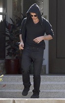 Robert Pattinson Catching A Flight At LAX