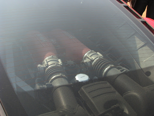 Ferrarri F430's engine in the Ferrarri F430's engine in the