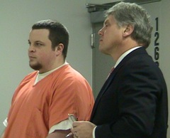Brandon Williams and attorney Steve Fansler at plea deal from 1-11-10