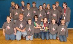 West Liberty-Salem Middle School Science Olympiad team at Solon from 2-6-10