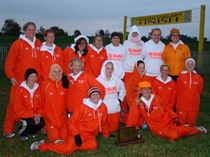 West Liberty-Salem varsity girls cross country team after winning OHC meet at Cedarville from 10-15-09