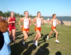 Katie King, Meghan Vogel, Jasmine Smith, and Shawnda Henault at the Logan County Meet earlier this year 11-09