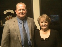 Frank Dietz and Linda Hollanshead at Indian Lake Area Chamber of Commerce annual dinner from 12-5-09