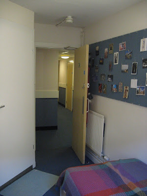 toward the hallway
