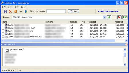 Index.dat Analyzer