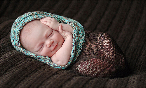 The baby has sharp mind