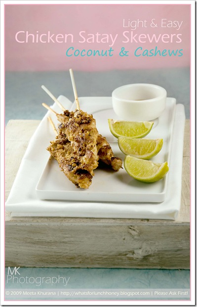 Coconut Cashew Chicken Satay (01) by MeetaK