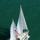 Super Maramu 2000 - Broad reach sailing with mizzen balooner