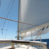 Reaching under sail