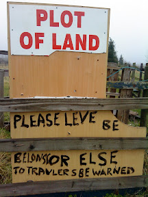I'm guessing the Travellers don't want this plot of land to be sold by its real owner...