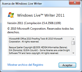 Windows Live Writer actualizado