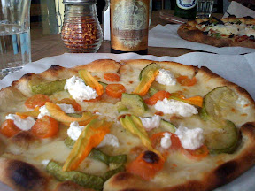 Summer Squash and Squash blossom Pizza @ Pizzetta 211
