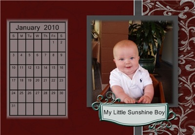 4.5 x 6.5 calendar with photos Sunshine - Page 013