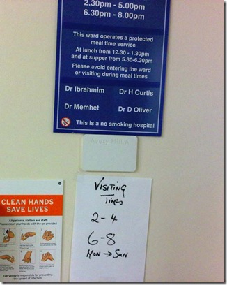 visiting times
