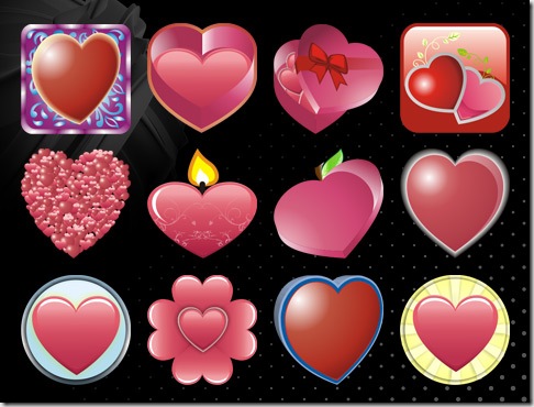 valentine icon set