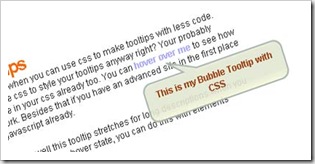 CSS Bubble Tooltips