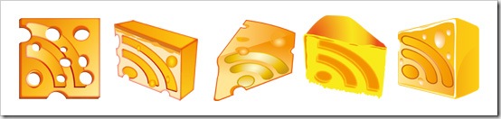 cheese rss icon set