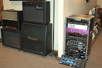 Vox AC30CCH head, Mojo/Egnater JTM45 head, Randall R212CS cabinet, Bogner Alchemist 1x12 combo, Randall RA412XLT cabinet, monster rack