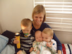 Story time with J, baby Max and Daniel