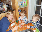 Making cookies...it is a Daniel and J tradition!