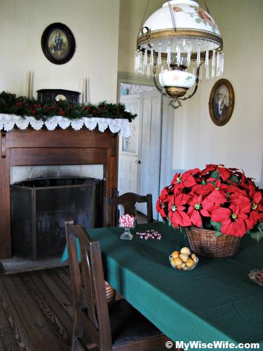 Dining area and fire place