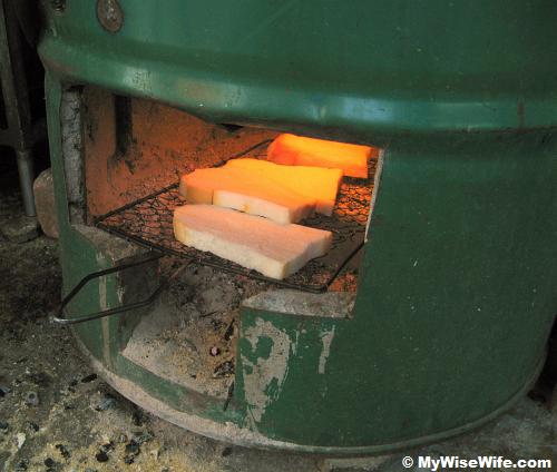 Breads over the charcoal ambers Breads over the charcoal ambers