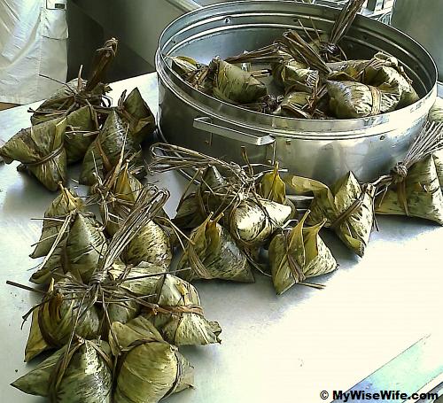 Hokkien 'Bak Chang' on table top Hokkien 'Bak Chang' on table top
