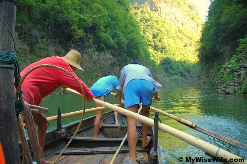 Paddle and paddle as our adventure begins!