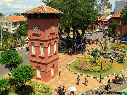 At better spot - Tan Beng Swee Red Clock Tower At better spot - Tan Beng Swee Red Clock Tower