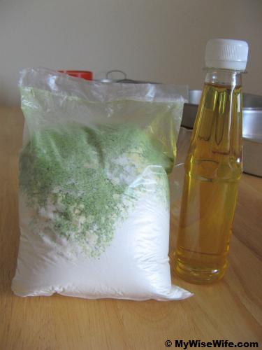 Pre-mixed flour and Groundnut oil