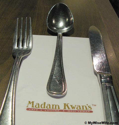 Utensils at Madam Kwan
