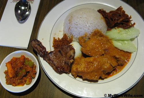 Nasi Lemak (minus the Lamb Chop) at Madam Kwan