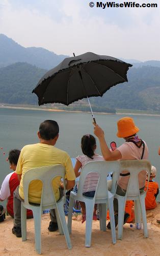 An umbrella for three - we share and we care! An umbrella for three - we share and we care!