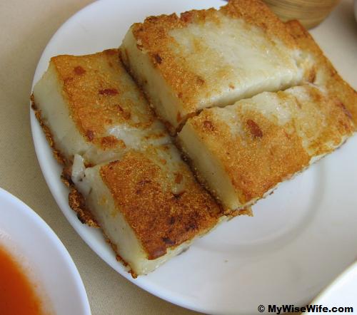 Pan Fried Raddish Cake - good to be taken with chili sauce!