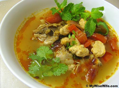 A bowl of mouth watering Tom Yum soup A bowl of mouth watering Tom Yum soup
