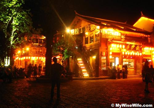 Bright light and red lanterns can be spotted everywhere in Old Town