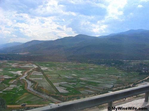 View from coach as we approached Lijiang