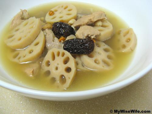 Lotus roots savory soup