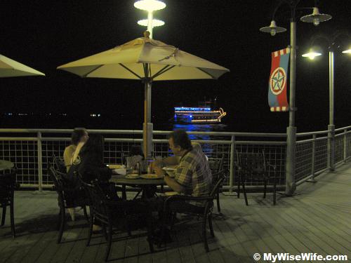 Outdoor seating by the sea