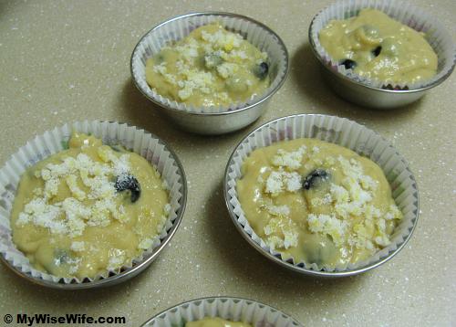 Add topping - sugar & lemon zest Add topping - sugar & lemon zest