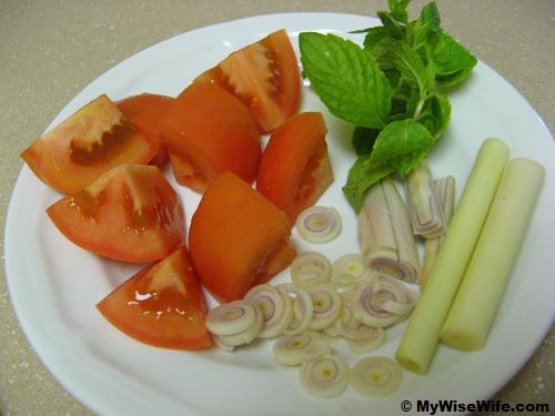 Fresh ingredients for Tomyum Fresh ingredients for Tomyum