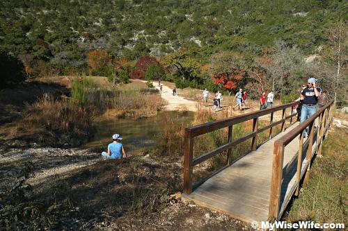 Wooden bridge crossing Can Creek Wooden bridge crossing Can Creek