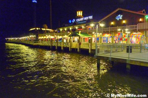 Colorful neons brighten the night