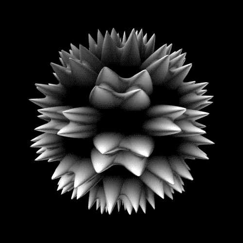 Gif Animado de uma Esfera Pontuda