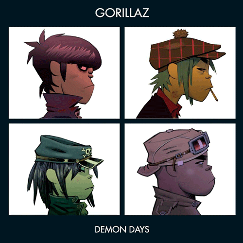 Gif Animado de Capa de Album do Gorillaz