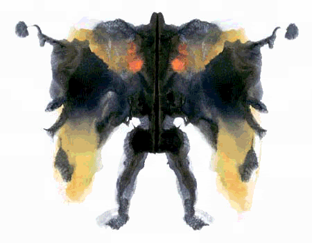 Gif Animado com Aquelas Manchas de Testes Psicológicos
