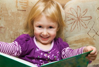 Small  girl with the book