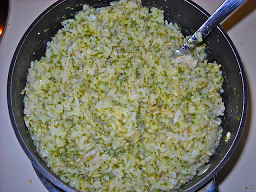 cilantro lime rice. When the rice is completely finished cooking, 
