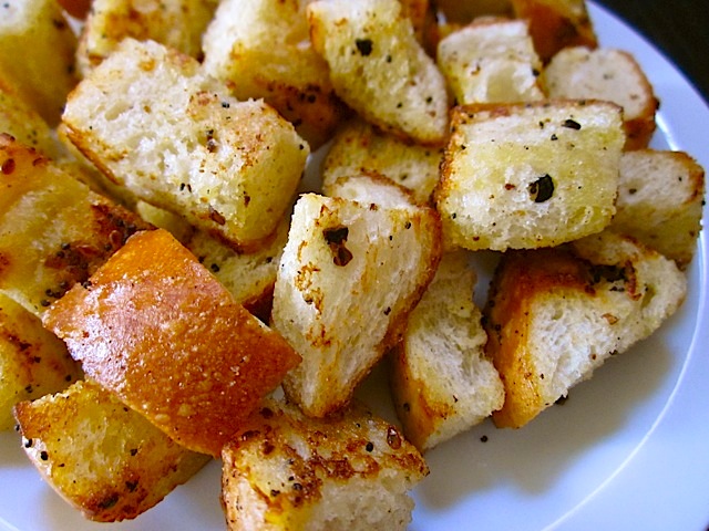 homemade croutons