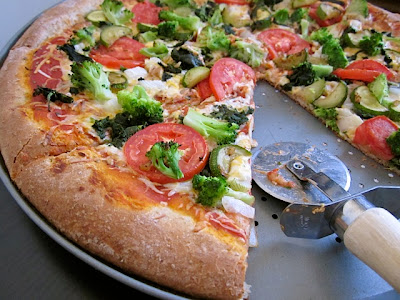 baked pizza